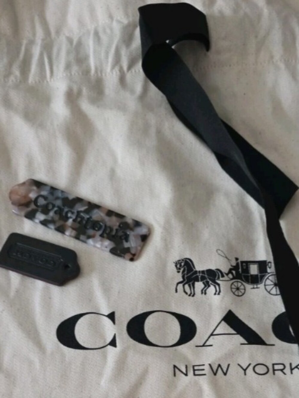 Coach Coachtopia Nwt Wavy Dinky Black Leather Shoulder Crossbody Bag - Picture 11 of 12
